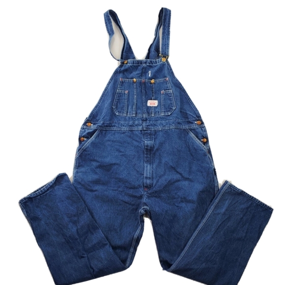 Round House Jeans Vtg Round House Blue Denim Bib Overalls Mens